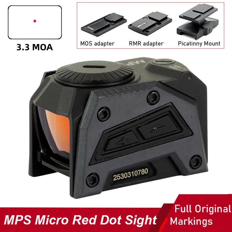 Tactical MPS Micro Pistol Sight 3.3 MOA Reticle Red Dot Sights Optics Hunting Rifle Scope With MOS Slide Adapter Aluminum
Tactical MPS Micro Pistol Sight 3.3 MOA Reticle Red Dot Sights Optics Hunting Rifle Scope With MOS Slide Adapter Aluminum