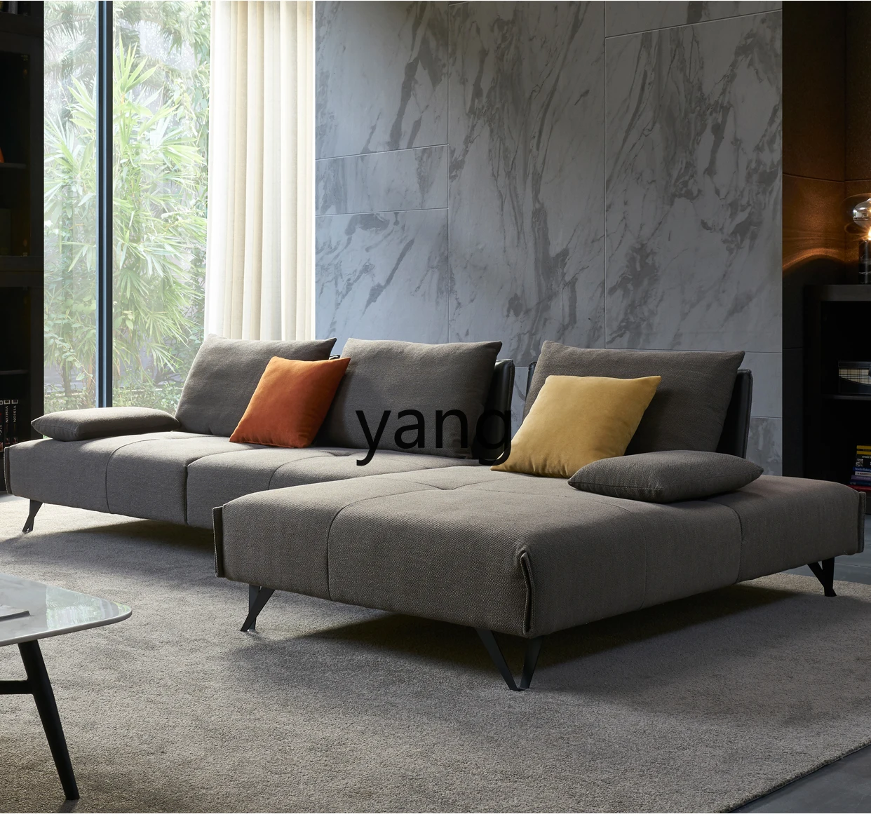 LMM modern light luxury reclining and sleeping backrest adjustable gray cotton and linen fabric sofa
LMM modern light luxury reclining and sleeping backrest adjustable gray cotton and linen fabric sofa