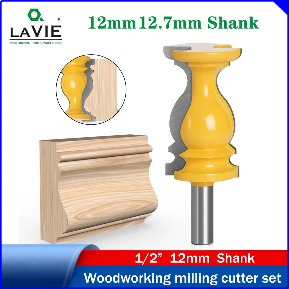 LAVIE 1/2" 12mm Shank S-Curve Handrail Router Bit,Cabinet Door Profile Cutter,Precision Milling Cutter for Woodworking Engraving
LAVIE 1/2" 12mm Shank S-Curve Handrail Router Bit,Cabinet Door Profile Cutter,Precision Milling Cutter for Woodworking Engraving