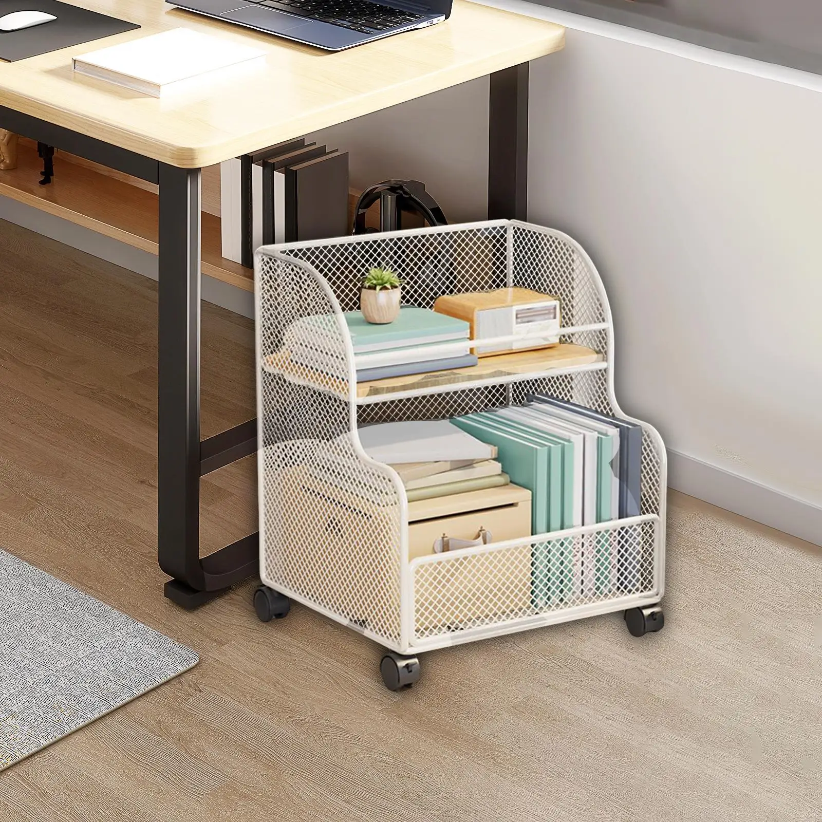 Under Desk Storage Rack with Caster Wheels Multifunctional File Holder Movable File Utility Shelf Organizer for Home Living Room
Under Desk Storage Rack with Caster Wheels Multifunctional File Holder Movable File Utility Shelf Organizer for Home Living Room