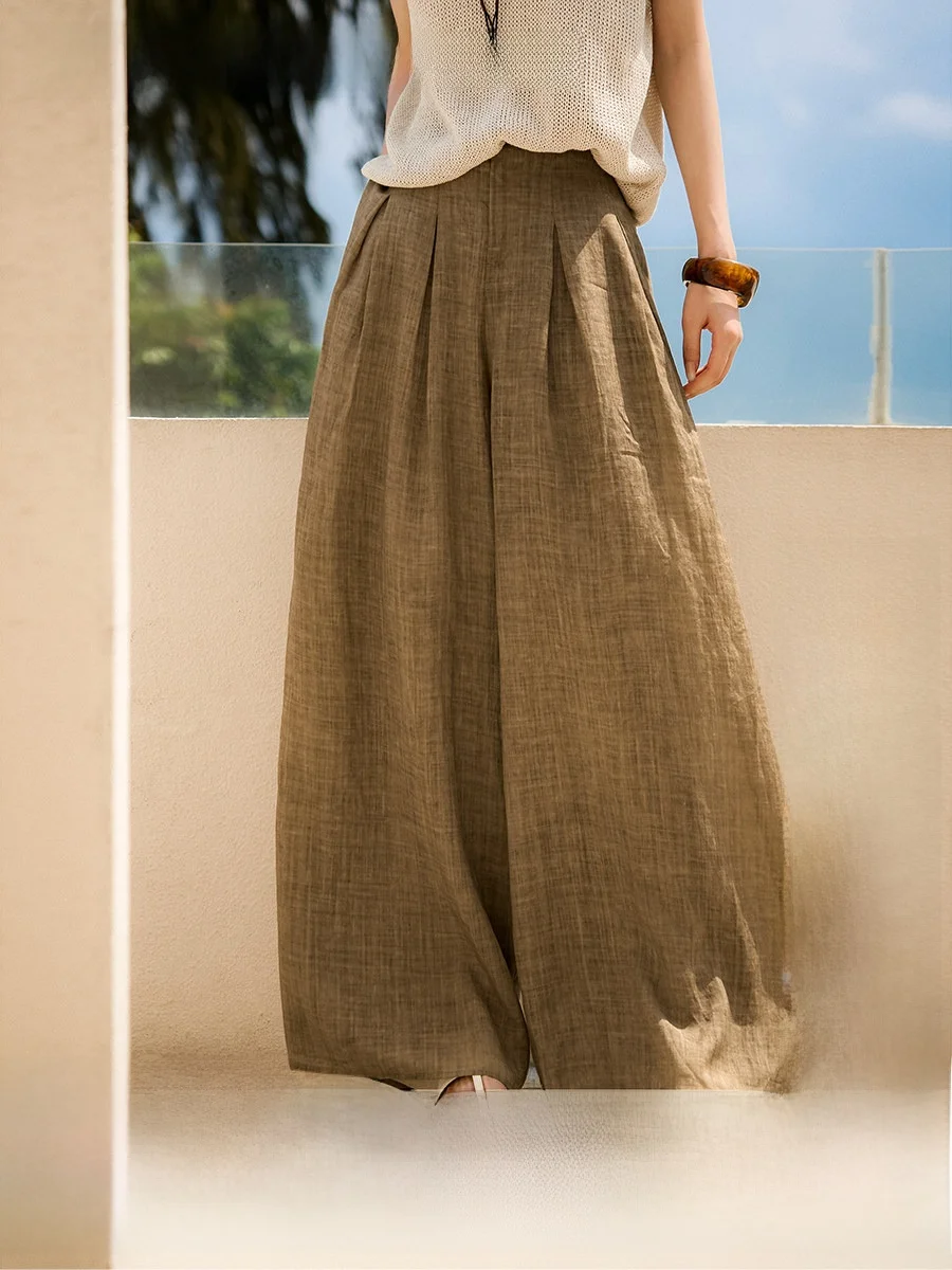 High Waist Wide Leg Pants Casual Breathable Women's Linen Summer New Style Xhange Casual Pants Comfortable Fit
High Waist Wide Leg Pants Casual Breathable Women's Linen Summer New Style Xhange Casual Pants Comfortable Fit