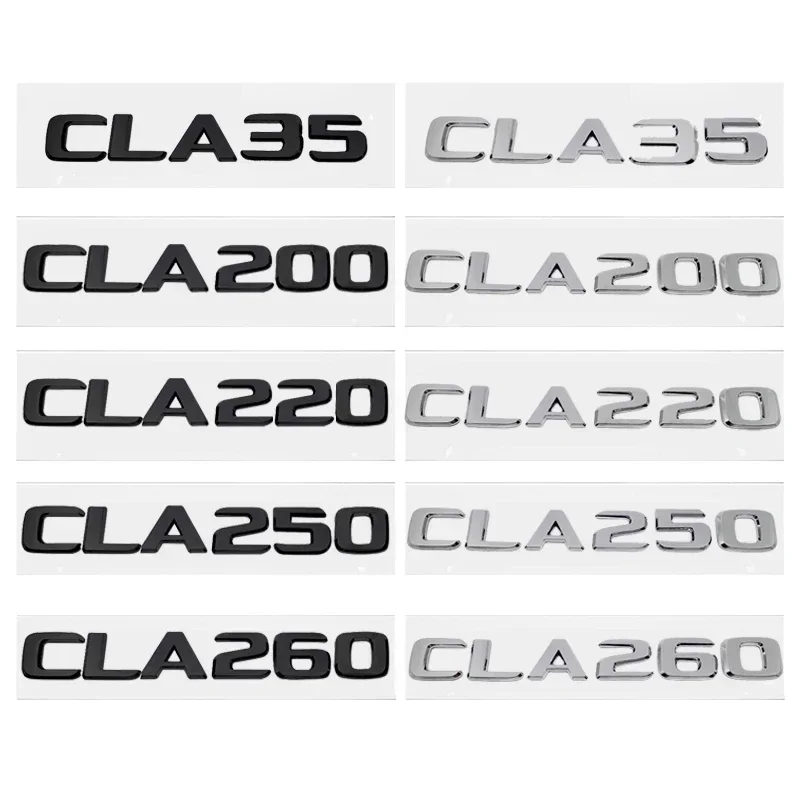 ABS Car Tail Letters Sticker Emblem Rear Trunk 3D Number Badge Decals for Mercedes Benz CLA35 CLA200 CLA220 CLA250 CLA260
ABS Car Tail Letters Sticker Emblem Rear Trunk 3D Number Badge Decals for Mercedes Benz CLA35 CLA200 CLA220 CLA250 CLA260