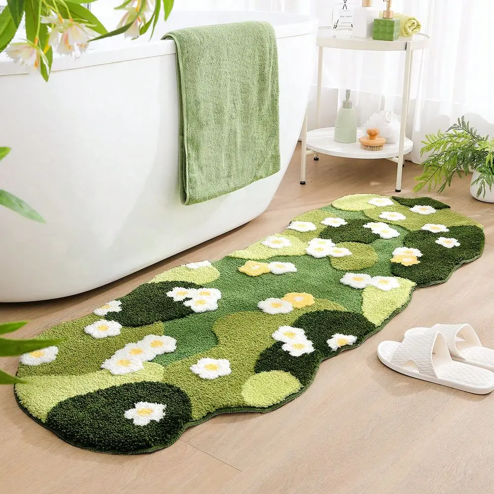 Bathroom Rugs Fresh Style Comfortable Bedroom Rug AntiSlip Water Absorption Mat For Bath Home Decor
Bathroom Rugs Fresh Style Comfortable Bedroom Rug AntiSlip Water Absorption Mat For Bath Home Decor