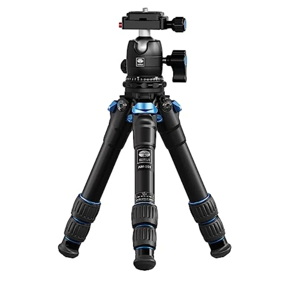 AM203 Mini Travel Tripod with 360 Ball Head Lightweight Aluminum Tripod for Travel and Tabletop Use Max Load 20lbs/10KG Folded
AM203 Mini Travel Tripod with 360 Ball Head Lightweight Aluminum Tripod for Travel and Tabletop Use Max Load 20lbs/10KG Folded