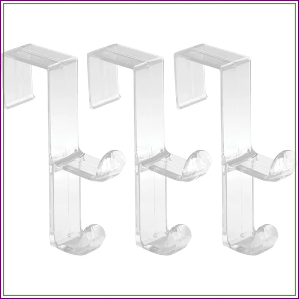 Over Door Double Hook Organizer for Coats, Hats, Towels - Clear, Pack of 3
Over Door Double Hook Organizer for Coats, Hats, Towels - Clear, Pack of 3