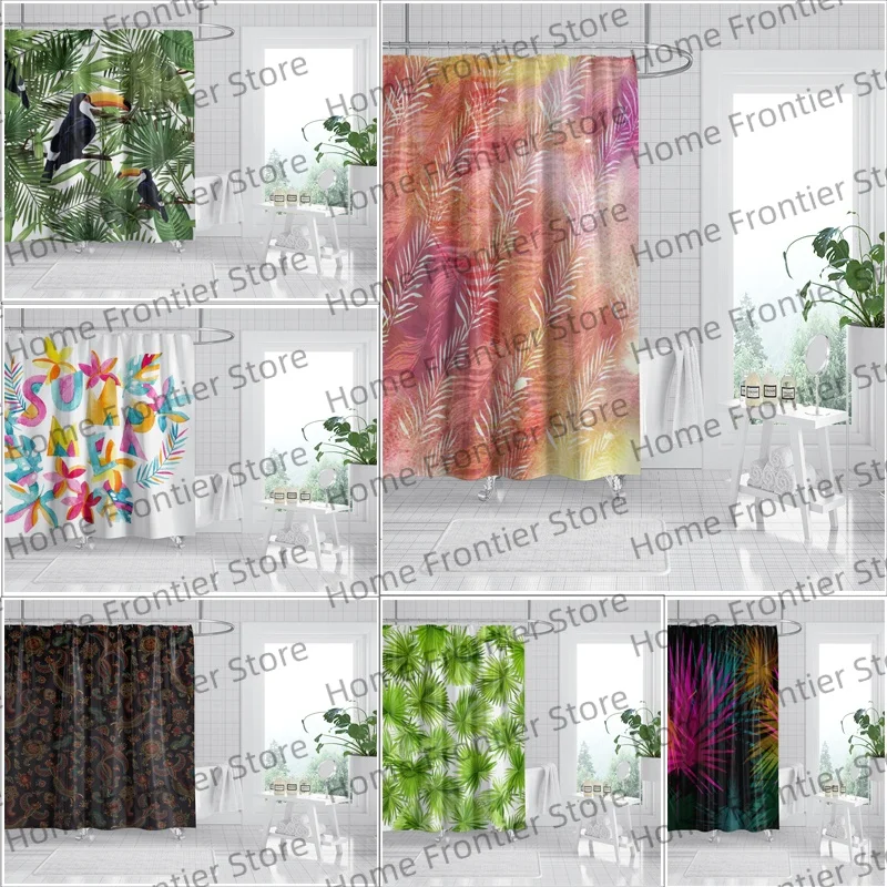Beautiful Plant Leaf Shower Curtain with Dry Wet Separation Design and Mildew-Proof Function for Home Bathroom Decor
Beautiful Plant Leaf Shower Curtain with Dry Wet Separation Design and Mildew-Proof Function for Home Bathroom Decor