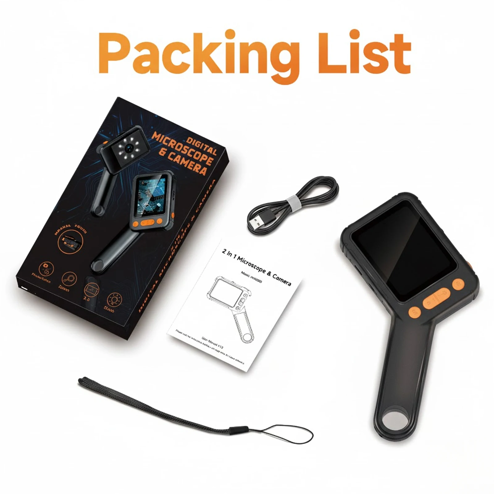 2.8 Inch Digital Microscope for Kids Adults IPS Screen 500X Magnification 4 Level LED Light Compatible with Windows Mac OS
2.8 Inch Digital Microscope for Kids Adults IPS Screen 500X Magnification 4 Level LED Light Compatible with Windows Mac OS