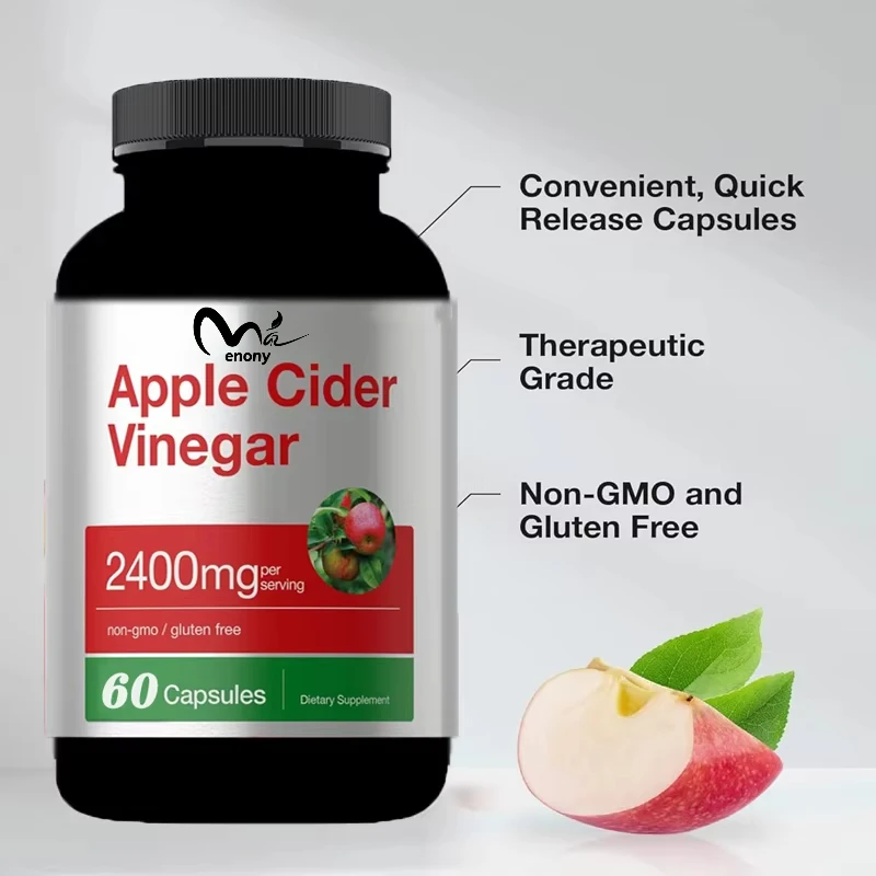 Apple Vinegar Capsules | 2400mg, 60 capsules, non GMO, gluten free supplement supports overall health
Apple Vinegar Capsules | 2400mg, 60 capsules, non GMO, gluten free supplement supports overall health