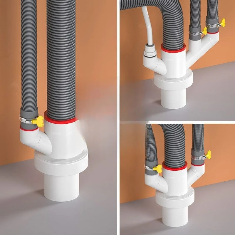 Sewer three-head water separator dryer drainage pipe four-way anti-backwater check valve joint
Sewer three-head water separator dryer drainage pipe four-way anti-backwater check valve joint