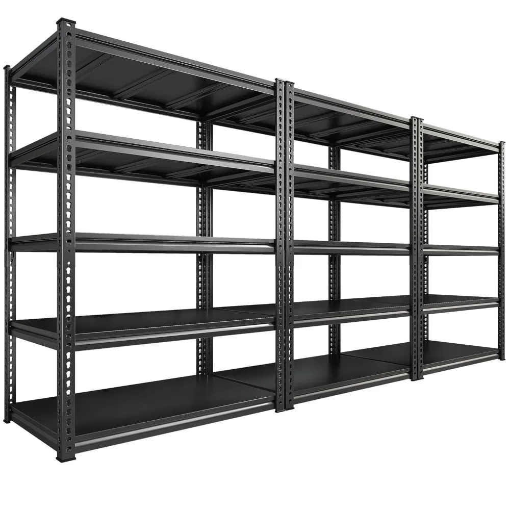 72" H Garage Shelving Load 2500 LBS, Heavy Duty Storage Shelves, 5-Tier Adjustable Garage Shelves for Warehouse, Basement
72" H Garage Shelving Load 2500 LBS, Heavy Duty Storage Shelves, 5-Tier Adjustable Garage Shelves for Warehouse, Basement