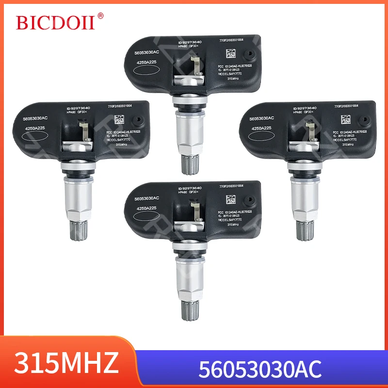 New Tire Pressure Sensor 56053030AC 56053030AB for 2007-2011 Jeep Compass Grand Cherokee Patriot MITSUBISHI LANCER 315MHz TPMS
New Tire Pressure Sensor 56053030AC 56053030AB for 2007-2011 Jeep Compass Grand Cherokee Patriot MITSUBISHI LANCER 315MHz TPMS