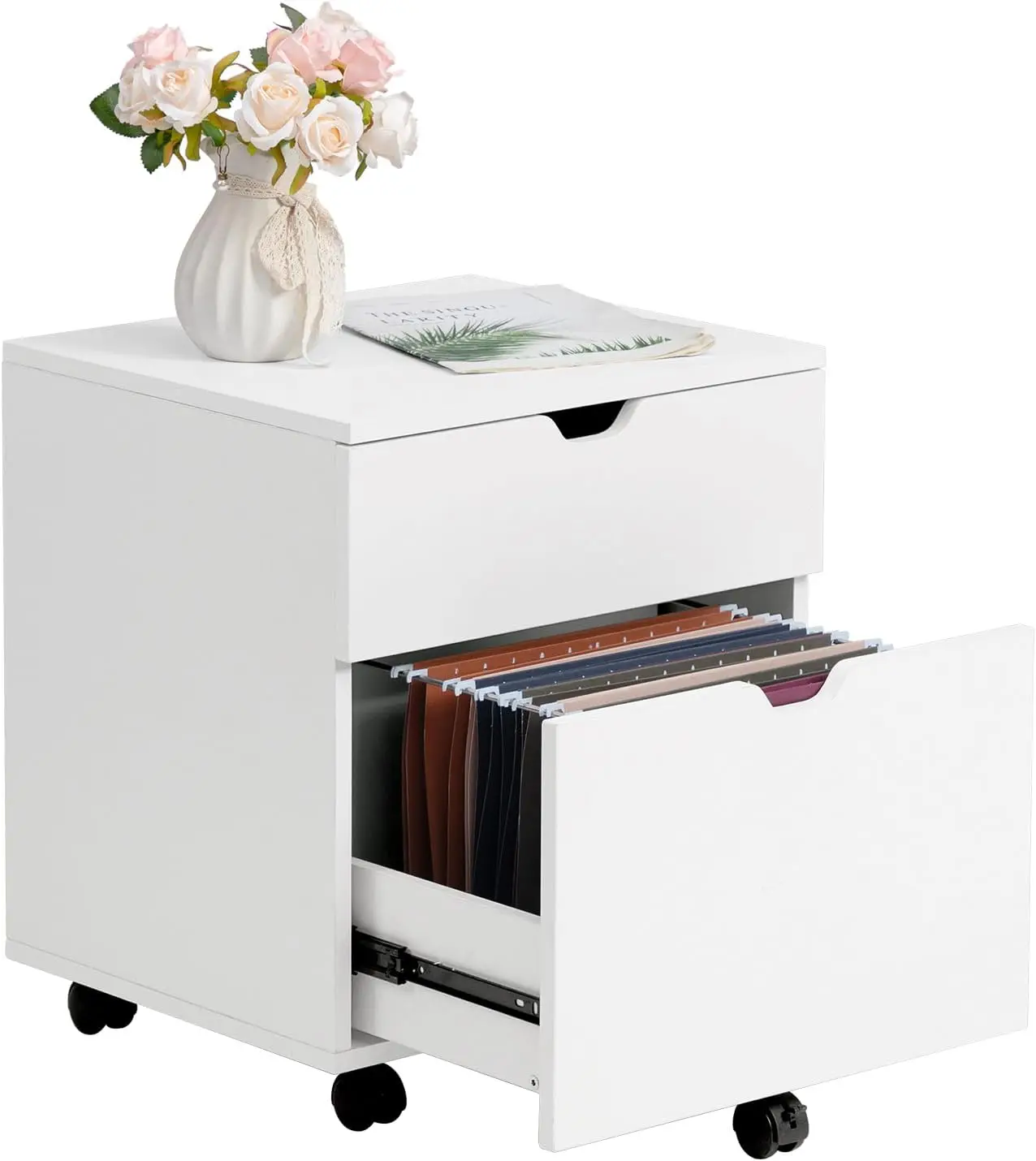 2-Drawer Wood File Cabinet, Under Desk Cabinet for Home Office, Rolling Storage Shelf for Home,Printer Stand, for A4,Letter-Size
2-Drawer Wood File Cabinet, Under Desk Cabinet for Home Office, Rolling Storage Shelf for Home,Printer Stand, for A4,Letter-Size
