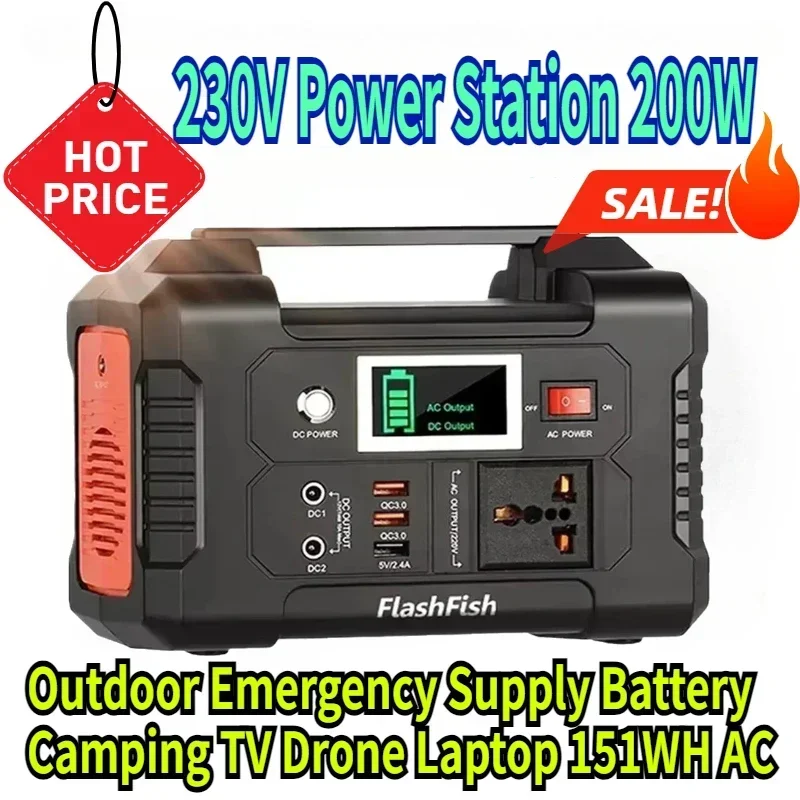 Outdoor Emergency Supply Battery Camping TV Drone Laptop 230V Portable Power Station 200W Solar Generator 151WH AC
Outdoor Emergency Supply Battery Camping TV Drone Laptop 230V Portable Power Station 200W Solar Generator 151WH AC