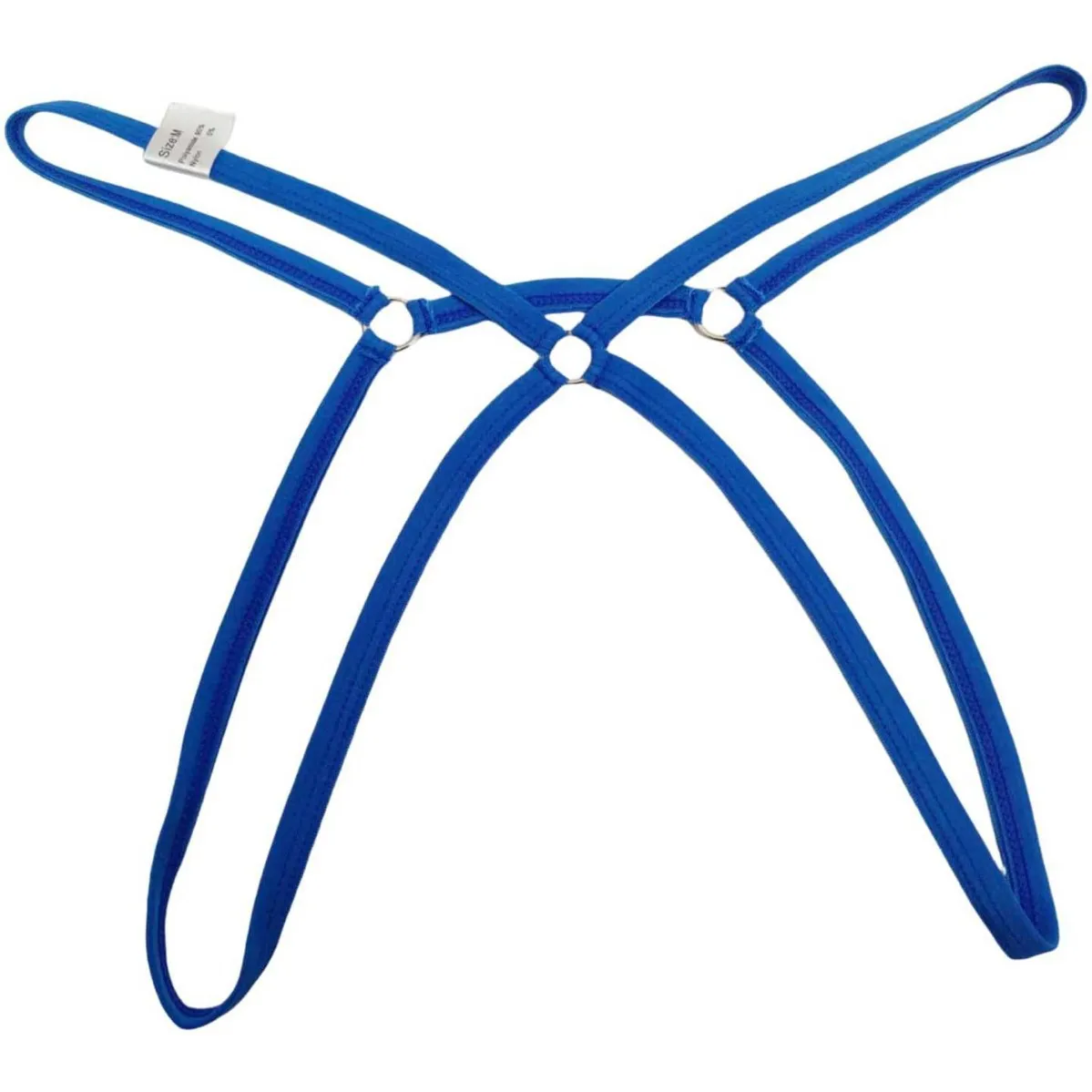 Metal Ring Accent Men's T-back Thong, Minimalist Crisscross Bandage Underwear
Metal Ring Accent Men's T-back Thong, Minimalist Crisscross Bandage Underwear