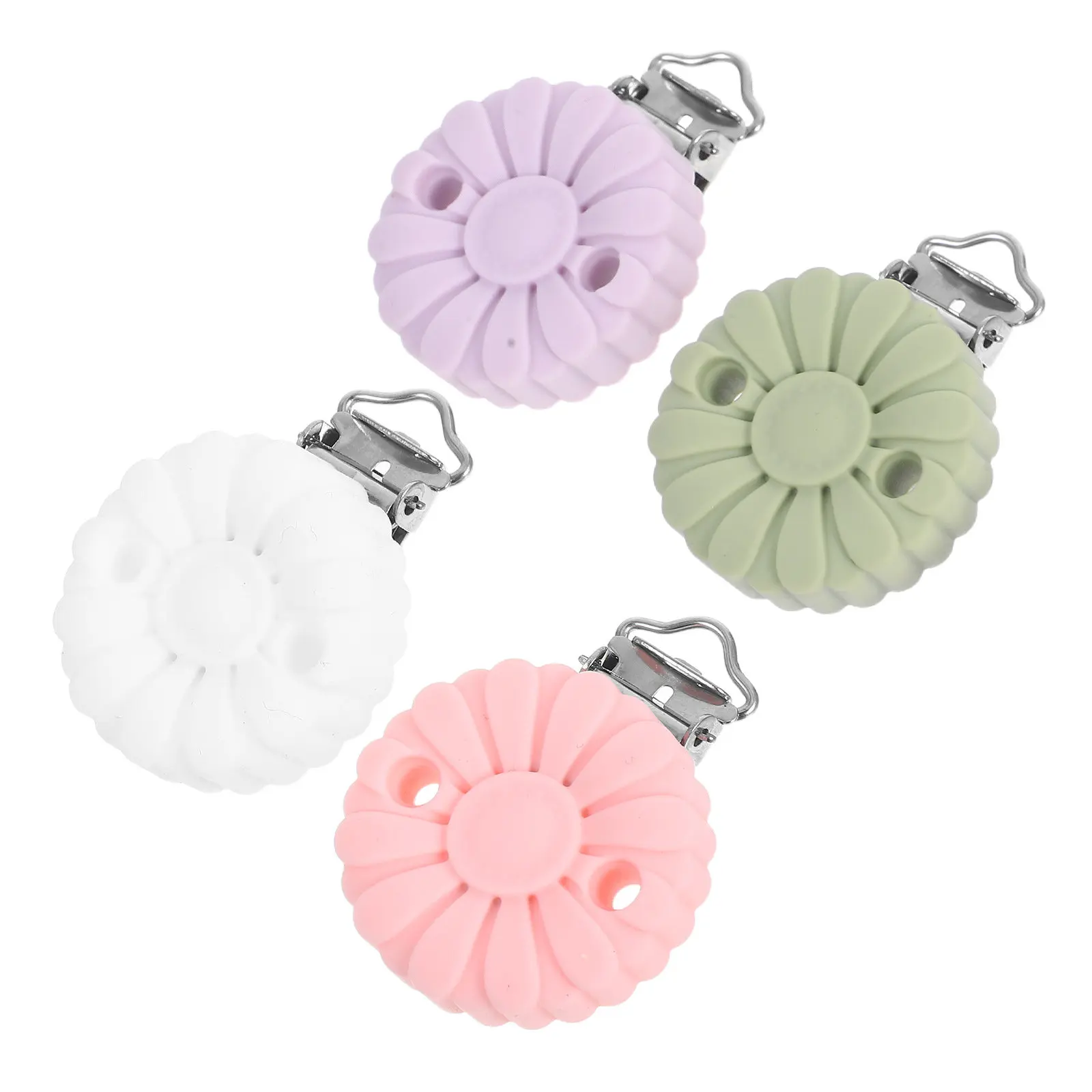 4Pcs Baby Silicone Pacifier Clips Sunflower Dummy Chain Teething Holder Suspender Clips Bib Clip Hat Scarf Attachment
4Pcs Baby Silicone Pacifier Clips Sunflower Dummy Chain Teething Holder Suspender Clips Bib Clip Hat Scarf Attachment
