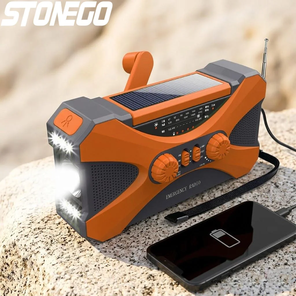 Portable 10000mAh Solar Crank Radio AMFM NOAA Weather Alert Dual Stereo Speakers Phone Charger LED Torch SOS Alarm
Portable 10000mAh Solar Crank Radio AMFM NOAA Weather Alert Dual Stereo Speakers Phone Charger LED Torch SOS Alarm