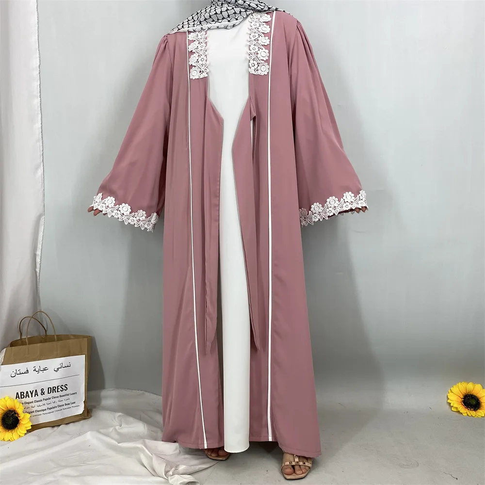 Women Long Maxi Dress Embroidered Loop Lace Cardigan Dress Arab Dubai Elegant Long Dress Abaya Robe
Women Long Maxi Dress Embroidered Loop Lace Cardigan Dress Arab Dubai Elegant Long Dress Abaya Robe