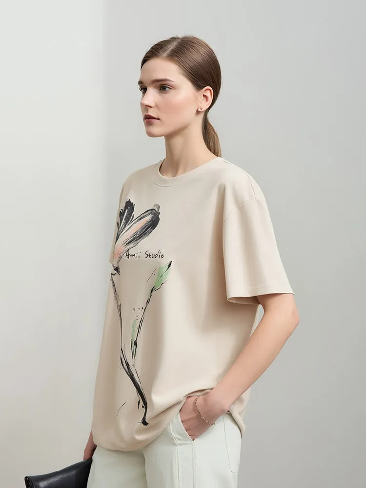 Amii Women's T-Shirt 2026 Summer New Cool Feeling Cotton Round Neck Tee Shirt Ink Art Print Loose Fit Short Sleeve Tops 12622149
Amii Women's T-Shirt 2026 Summer New Cool Feeling Cotton Round Neck Tee Shirt Ink Art Print Loose Fit Short Sleeve Tops 12622149