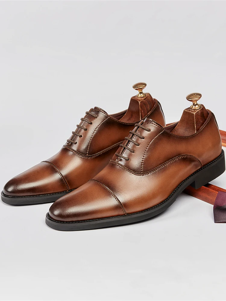 Genuine Leather Men's Shoes Pointed Toe Three Buckle Wedding Oxford Shoes Soft Bottom Business Formal Shoes British Style
Genuine Leather Men's Shoes Pointed Toe Three Buckle Wedding Oxford Shoes Soft Bottom Business Formal Shoes British Style