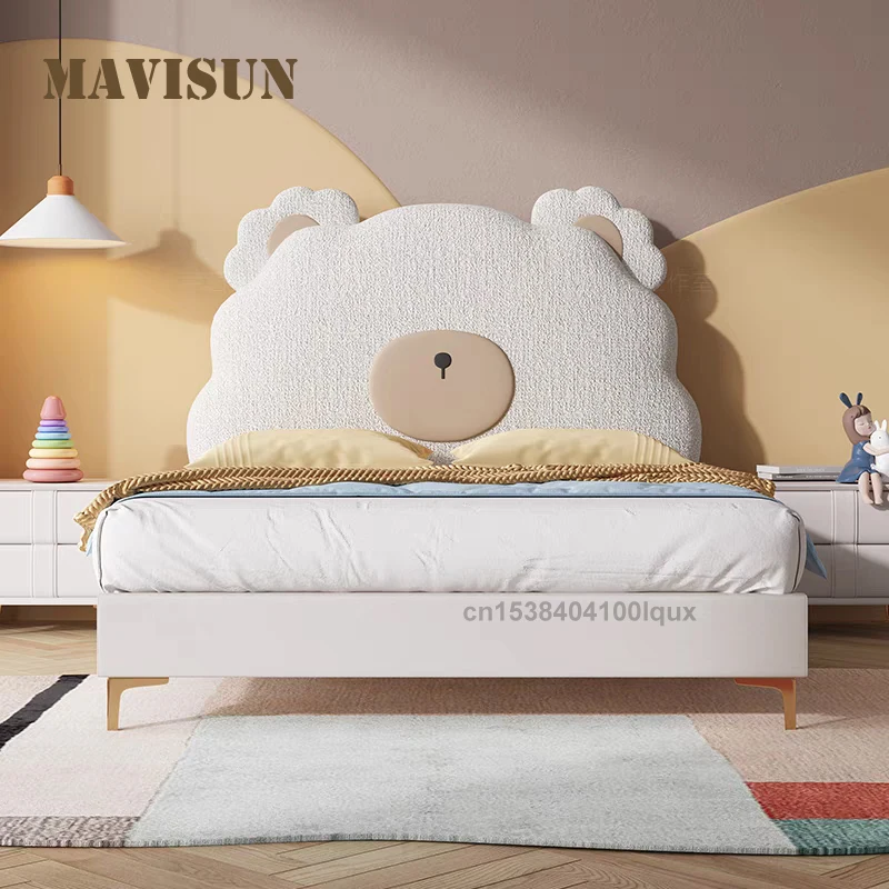 Modern Cute Design Cartoon Koala Bear Shaped Kids Bed With Lamb's Wool Upholstered Headboard Solid Wood Single Children’ s Bed
Modern Cute Design Cartoon Koala Bear Shaped Kids Bed With Lamb's Wool Upholstered Headboard Solid Wood Single Children’ s Bed