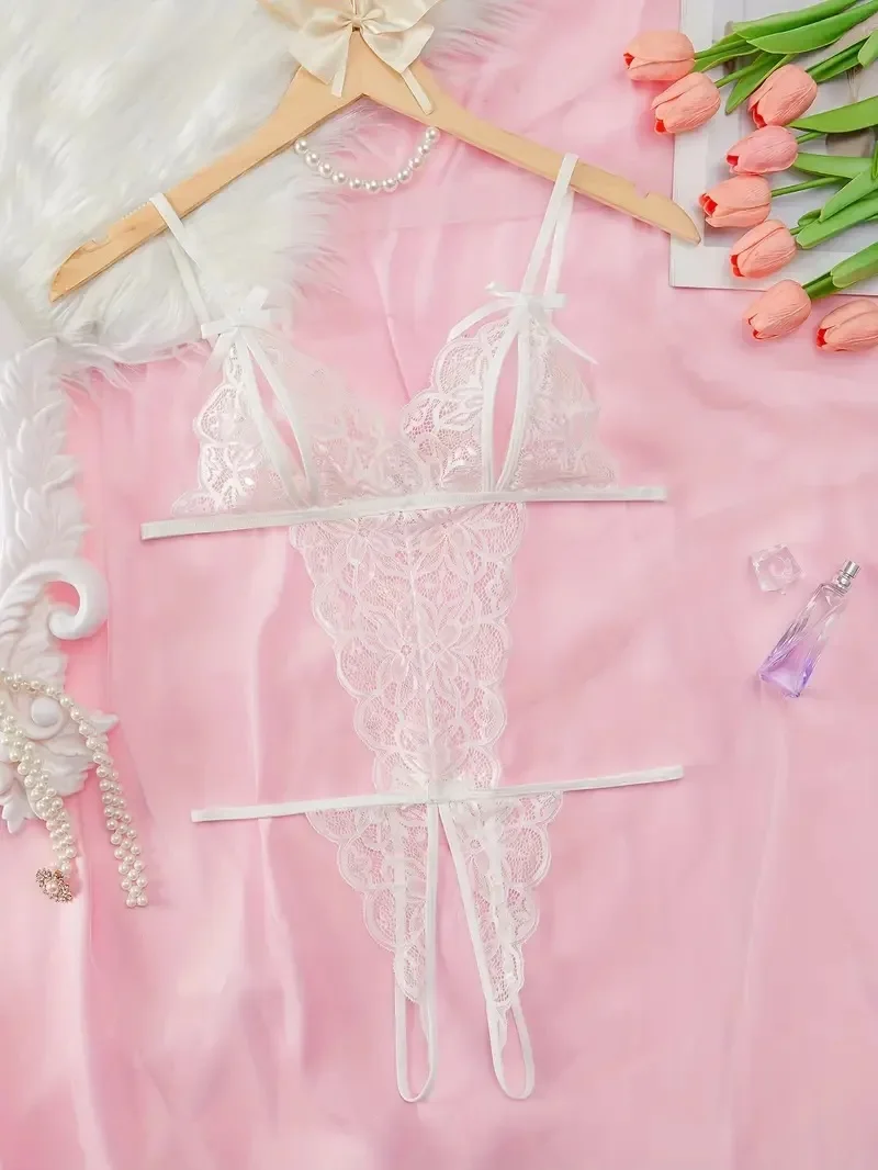 Белый полый боди с вырезами, тонкий эротический сетчатый кружевной комбинезон, боди, летняя сексуальная модная одежда для сна, платье 2024, женская одежда 
Белый полый боди с вырезами, тонкий эротический сетчатый кружевной комбинезон, боди, летняя сексуальная модная одежда для сна, платье 2024, женская одежда