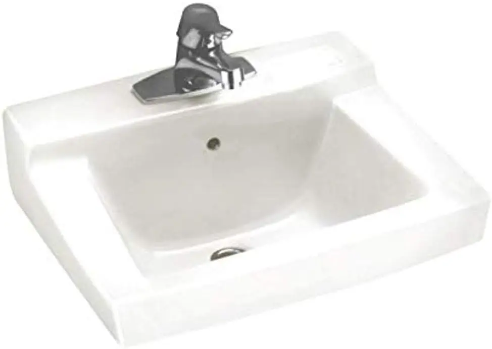Wall-Mount Vitreous China Lavatory Sink with Concealed Arm Support, 4-Inch Centers, White
Wall-Mount Vitreous China Lavatory Sink with Concealed Arm Support, 4-Inch Centers, White