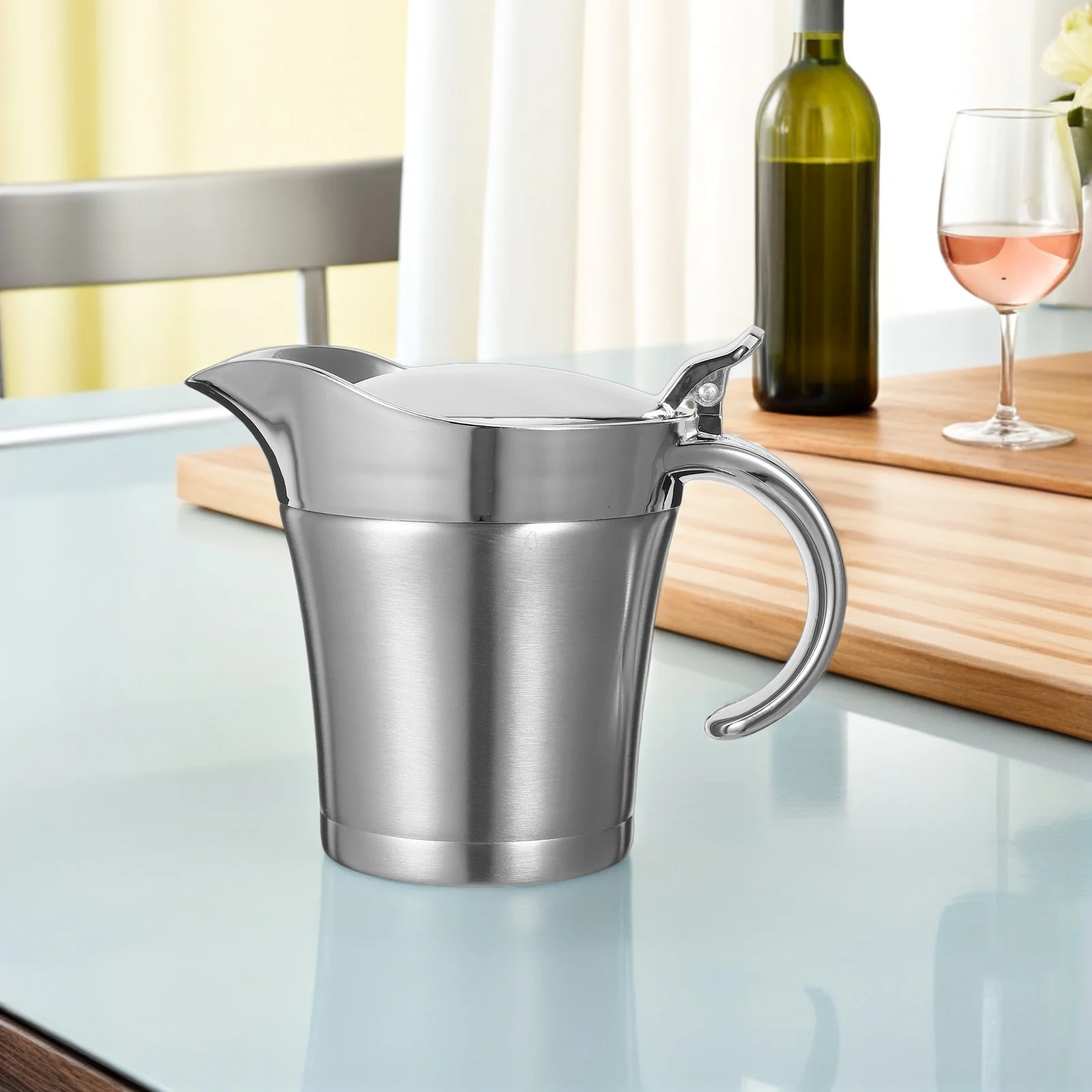 Insulated Seasoning Pot Gravy Boat Stainless Steel Coffee Syrup Pitchers Sauce Keetle Server
Insulated Seasoning Pot Gravy Boat Stainless Steel Coffee Syrup Pitchers Sauce Keetle Server