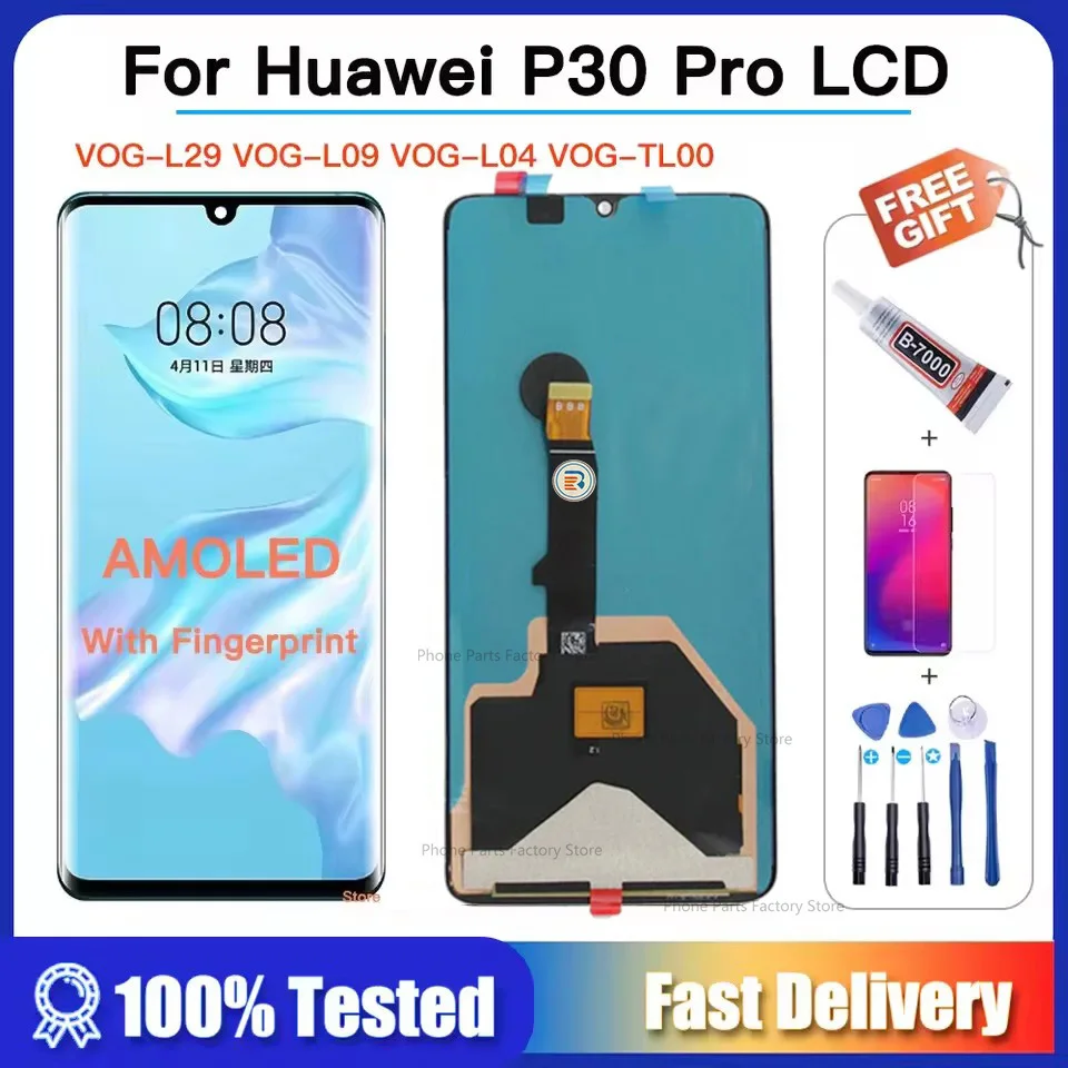 6.47" AMOLED Original Display For Huawei P30 Pro P30Pro LCD Display Touch Screen Digitizer Assembly VOG-L29 VOG-L09 VOG-L04 LCD
6.47" AMOLED Original Display For Huawei P30 Pro P30Pro LCD Display Touch Screen Digitizer Assembly VOG-L29 VOG-L09 VOG-L04 LCD
