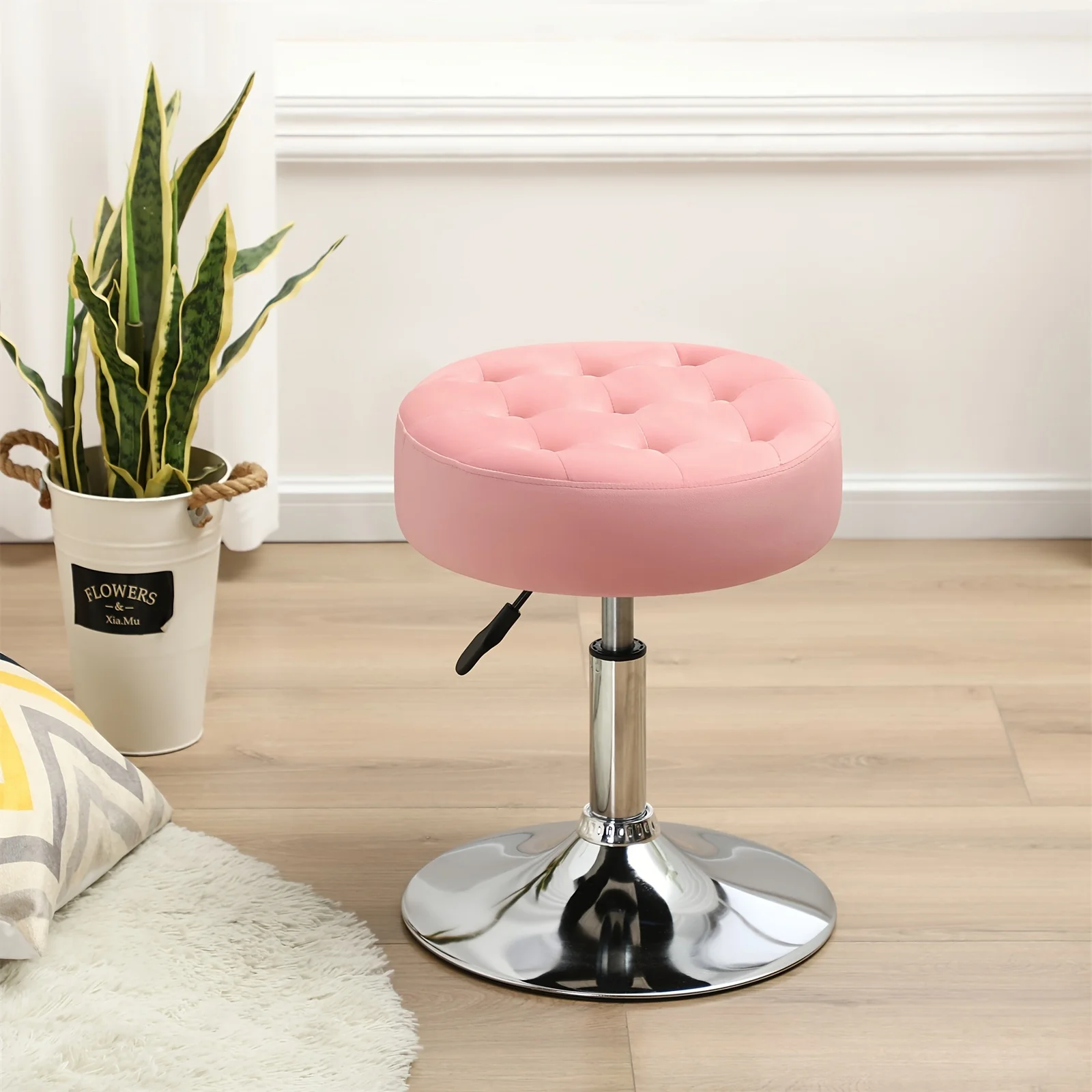 Exquisite Tufted Velvet Small Round Stool with 360° Swivel & Height Adjustment, Modern Makeup Stool for Bedroom, Living Room, Apartment, Or Dormitory, Velvet Upholstery, Sturdy Metal Frame, Easy Assembly
Exquisite Tufted Velvet Small Round Stool with 360° Swivel & Height Adjustment, Modern Makeup Stool for Bedroom, Living Room, Apartment, Or Dormitory, Velvet Upholstery, Sturdy Metal Frame, Easy Assembly