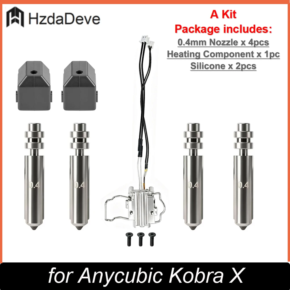For Anycubic Kobra X 0.25/0.4/0.6/0.8mm Chromium Zirconium Copper Nozzle And Hotend Heating Component
For Anycubic Kobra X 0.25/0.4/0.6/0.8mm Chromium Zirconium Copper Nozzle And Hotend Heating Component