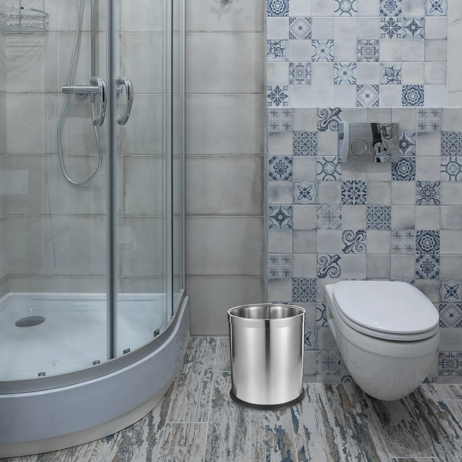 Stainless Steel Trash Can Large Capacity Modern Dustbin For Kitchen Bathroom Bedroom Home Office Metal Garbage Bin
Stainless Steel Trash Can Large Capacity Modern Dustbin For Kitchen Bathroom Bedroom Home Office Metal Garbage Bin