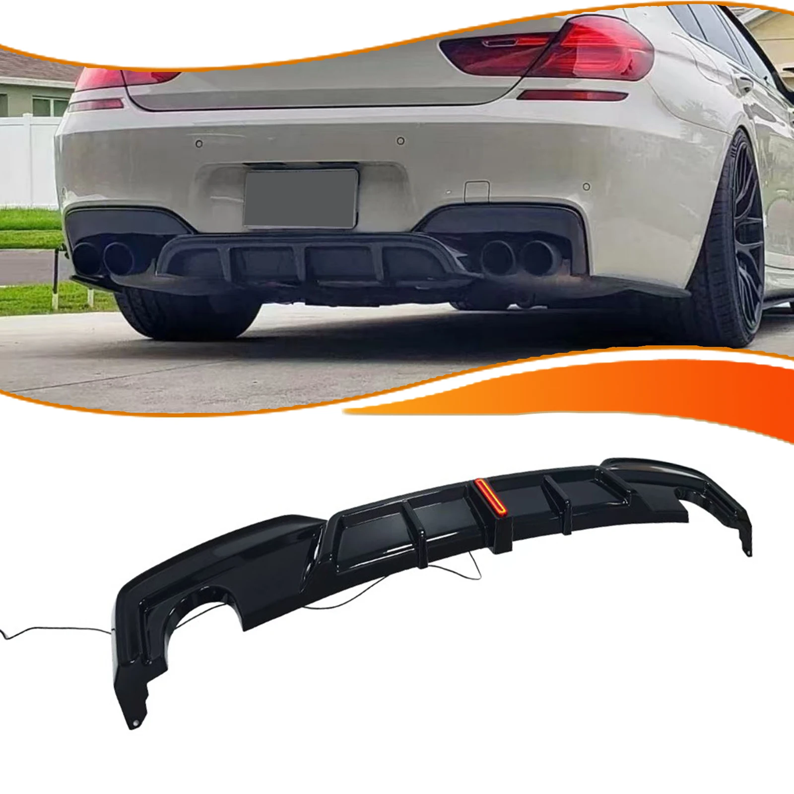 Rear Bumper Diffuser Lip Lower Splitter Exhaust Plate Body Kit For BMW F06 F12 F13 M Sport 2012-2018 Accessories
Rear Bumper Diffuser Lip Lower Splitter Exhaust Plate Body Kit For BMW F06 F12 F13 M Sport 2012-2018 Accessories