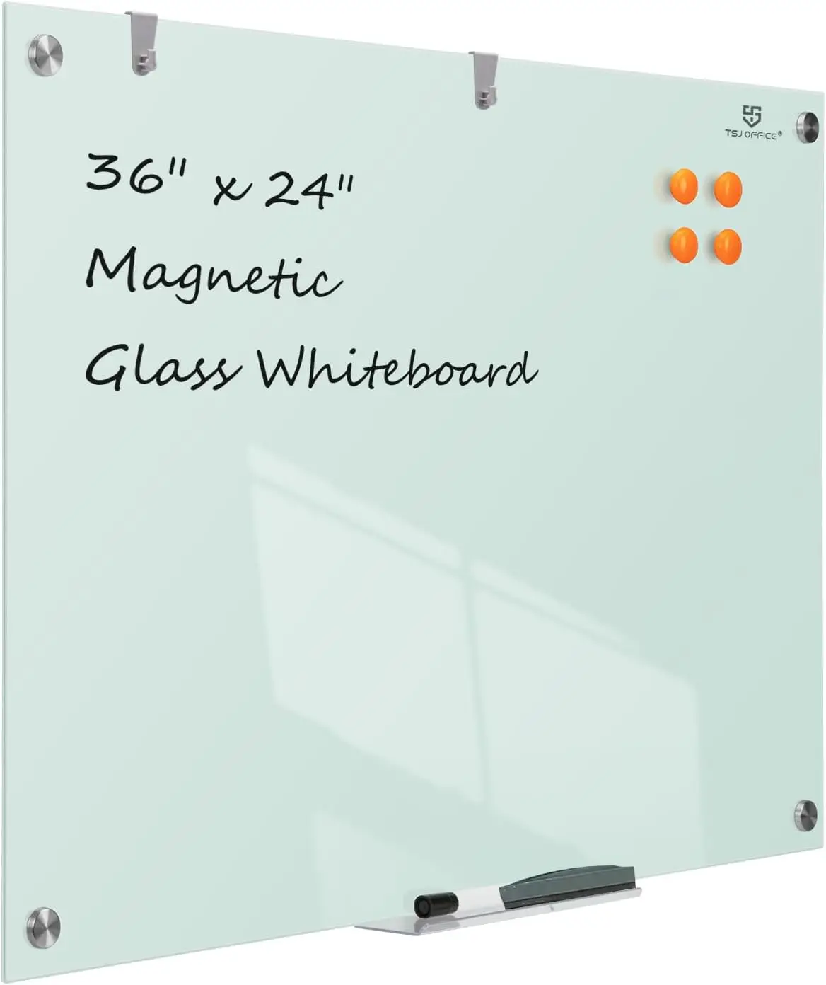 36x24 Inch Magnetic Glass Whiteboard, Frameless Wall Mounted Dry-Erase Board for Office Home School
36x24 Inch Magnetic Glass Whiteboard, Frameless Wall Mounted Dry-Erase Board for Office Home School
