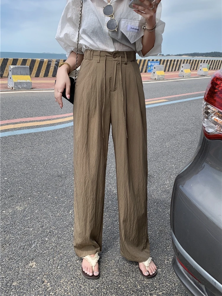 High Waist Drawstring Cool Sensation Sun Protection Straight Leg Pants Summer New Versatile Wide Leg Floor Length Casual Pant...
High Waist Drawstring Cool Sensation Sun Protection Straight Leg Pants Summer New Versatile Wide Leg Floor Length Casual Pant...