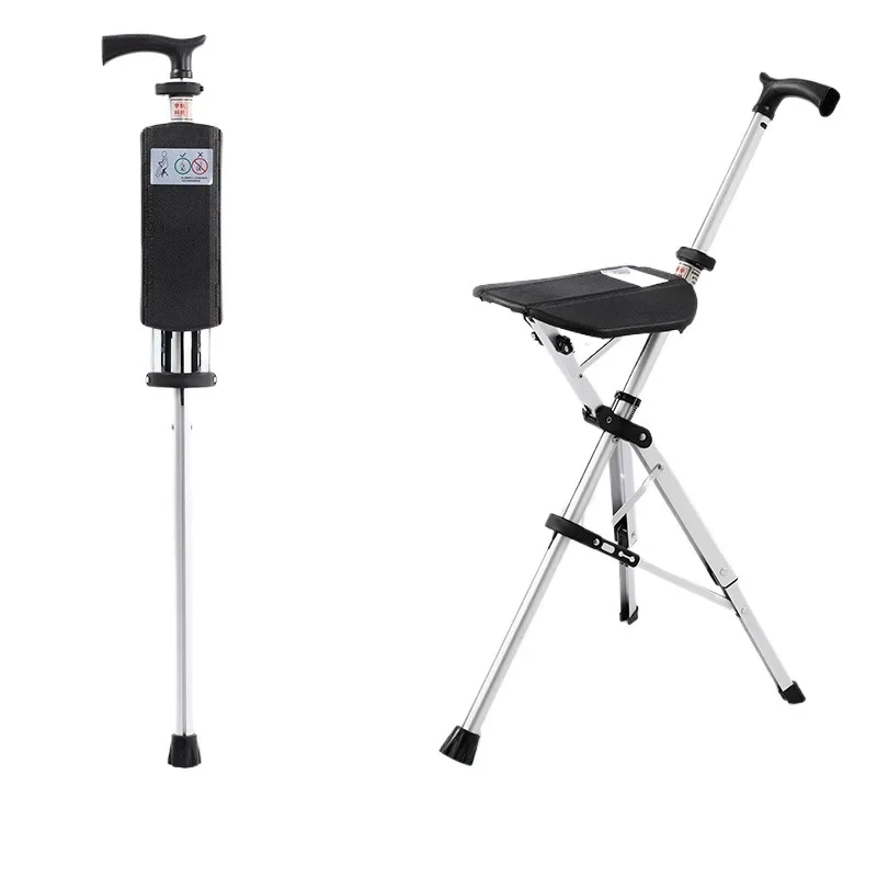 Folding Tripod Seat Cane, Adjustable Walking Stick with Seat for Elderly
Folding Tripod Seat Cane, Adjustable Walking Stick with Seat for Elderly