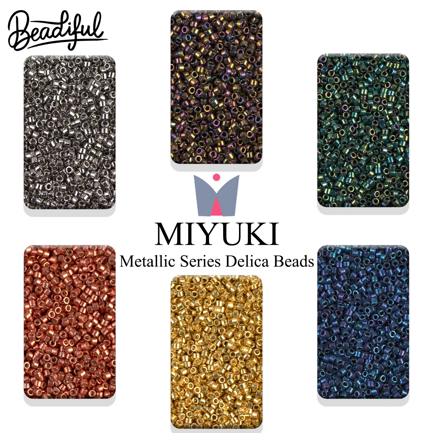 MIYUKI Delica Beads 11/0 10g 2000pcs Metallic & Ceylon Seed Beads for DIY Jewelry Making
MIYUKI Delica Beads 11/0 10g 2000pcs Metallic & Ceylon Seed Beads for DIY Jewelry Making