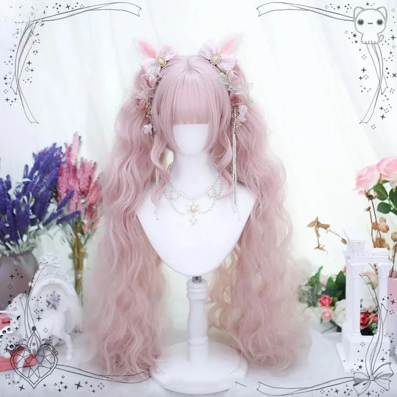 Powder Gold Lolita Wig for Women - Natural Sweet Oil Painting Vibe Double Ponytail Short Curly Wig with Bangs Full Headgear
Powder Gold Lolita Wig for Women - Natural Sweet Oil Painting Vibe Double Ponytail Short Curly Wig with Bangs Full Headgear