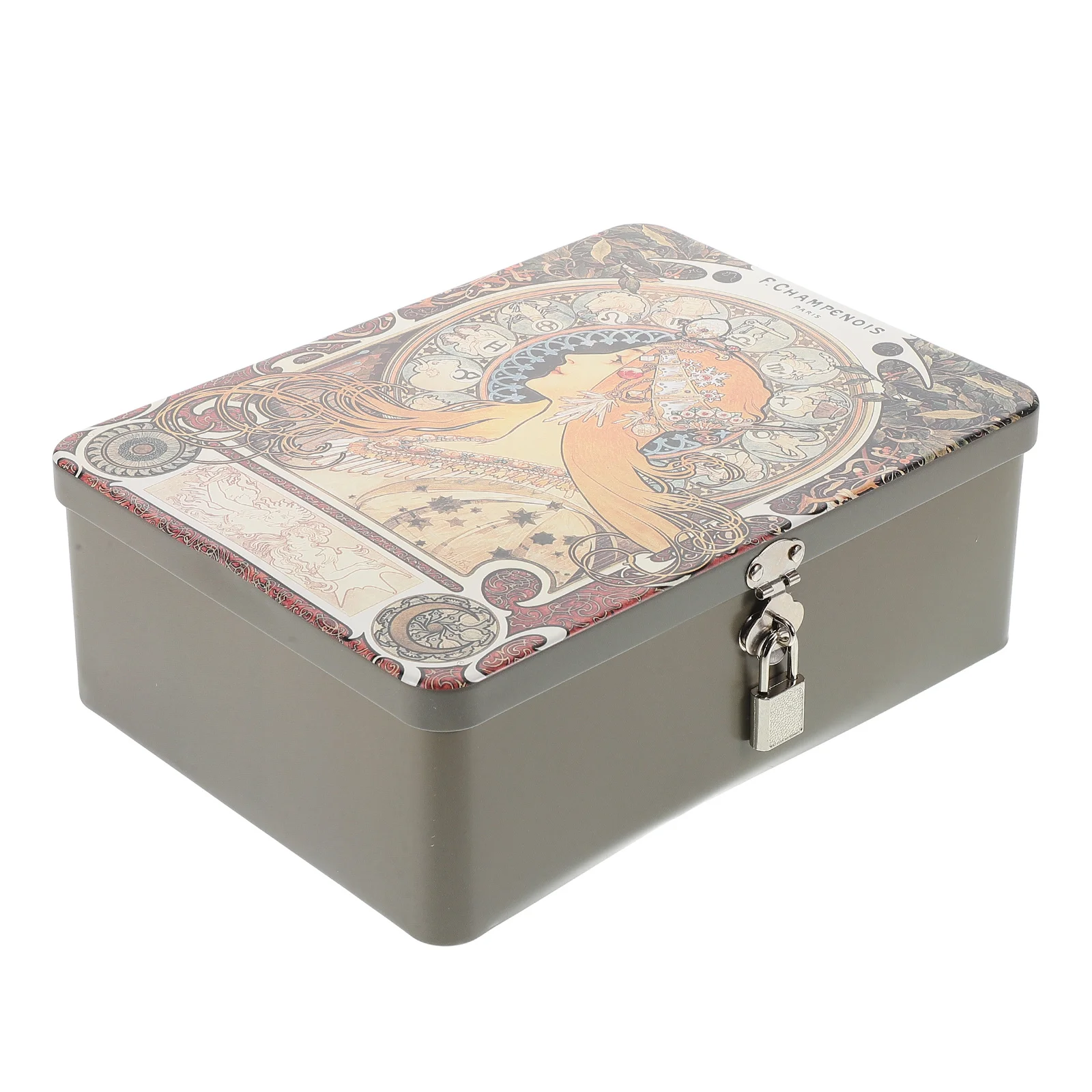 Металлическая коробка с замком, премиальная жестяная коробка для подарков на годовщину свадьбы, компактная декоративная жестяная коробка с ручкой
Металлическая коробка с замком, премиальная жестяная коробка для подарков на годовщину свадьбы, компактная декоративная жестяная коробка с ручкой