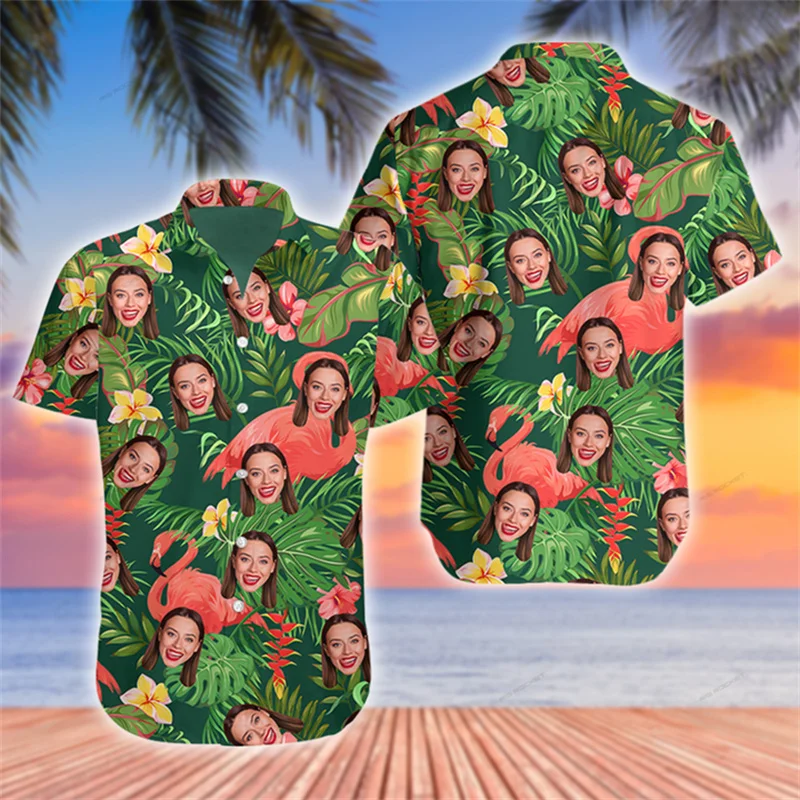 Tropical Plant Print Hawaiian Shirts For Men Humour Custom Photo Funny DIY Short Sleeve Button Shirts Summer Fashion Asian Size
Tropical Plant Print Hawaiian Shirts For Men Humour Custom Photo Funny DIY Short Sleeve Button Shirts Summer Fashion Asian Size