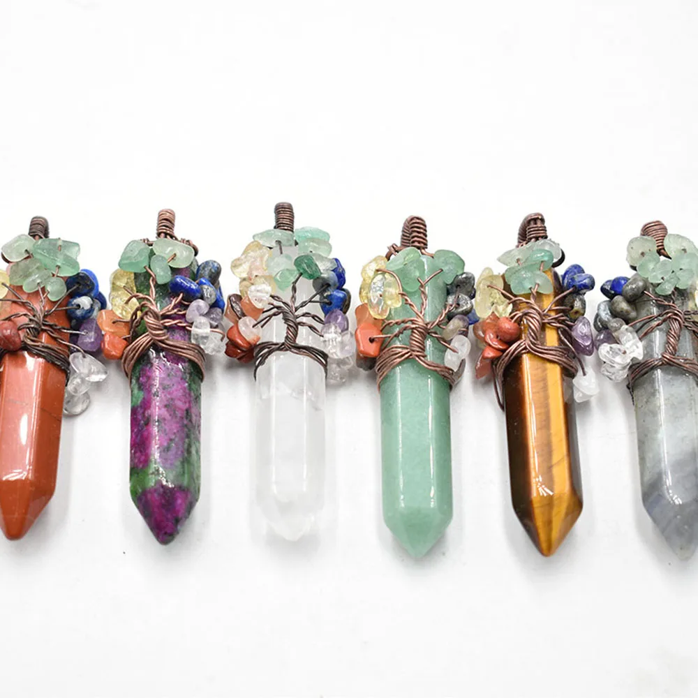 Natural White Crystal Pillar Pendants Handmade Antique Copper Wire Wrapped Tree of Life Wholesale 6Pcs/Lot for Necklace Jewelry
Natural White Crystal Pillar Pendants Handmade Antique Copper Wire Wrapped Tree of Life Wholesale 6Pcs/Lot for Necklace Jewelry