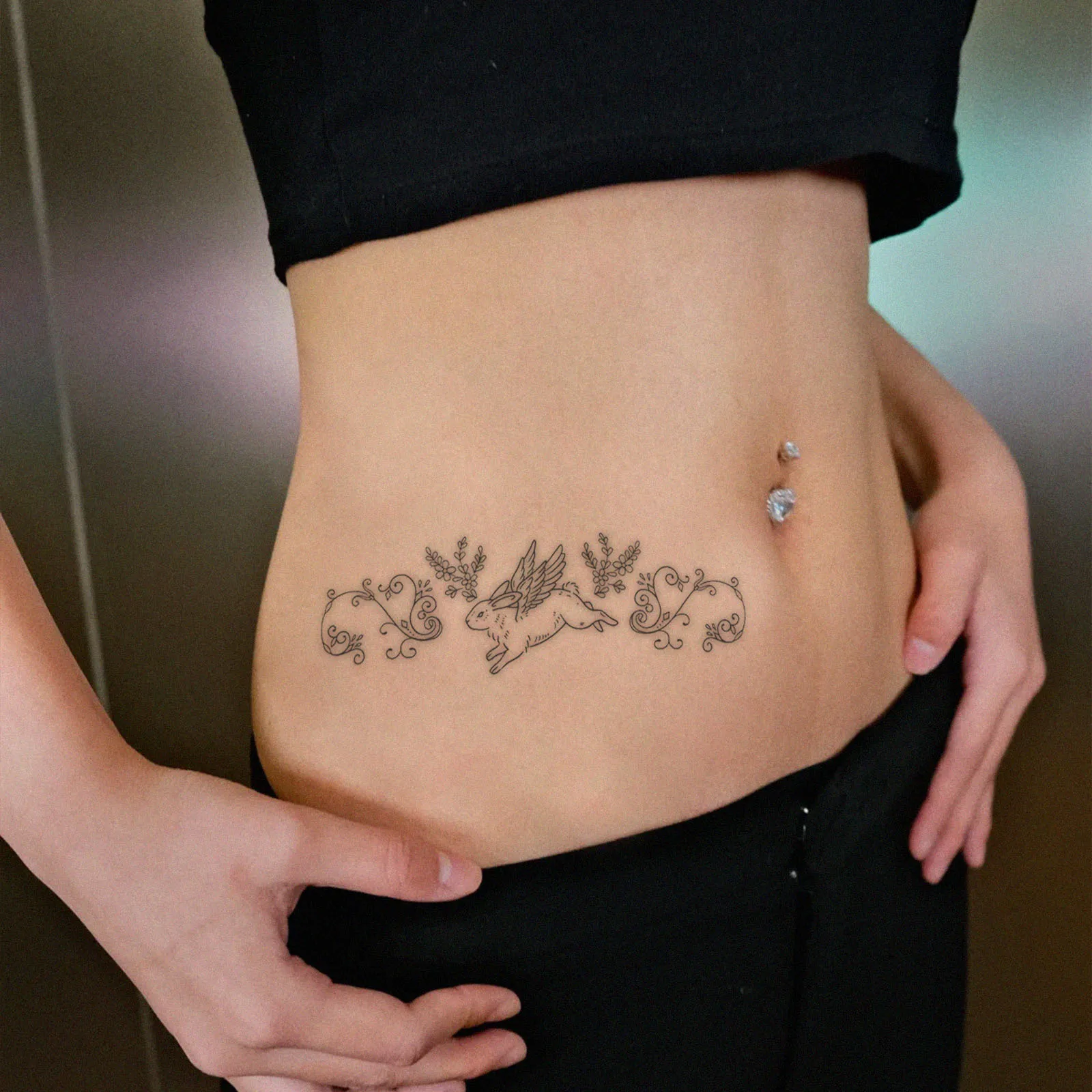 Fairy Tassel Flying Rabbit Tattoo Sticker, Temporary Tattoo Waterproof Long-Lasting, Side Waist Women's High-End Fake Tattoo, Bo
Fairy Tassel Flying Rabbit Tattoo Sticker, Temporary Tattoo Waterproof Long-Lasting, Side Waist Women's High-End Fake Tattoo, Bo
