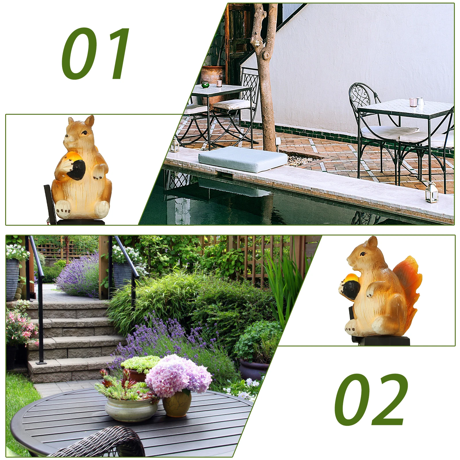 Solar Squirrel Ground Light Outdoor Decorative Garden Lamp Plastic Resin Material Lawn Decoration Courtyard nament Built in
Solar Squirrel Ground Light Outdoor Decorative Garden Lamp Plastic Resin Material Lawn Decoration Courtyard nament Built in