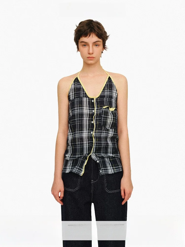 Age of Ascent Women's Cotton Blend Plaid Crop Top with Color Block Edging Malleable Design Commute Style Thin Hanging Neck
Age of Ascent Women's Cotton Blend Plaid Crop Top with Color Block Edging Malleable Design Commute Style Thin Hanging Neck