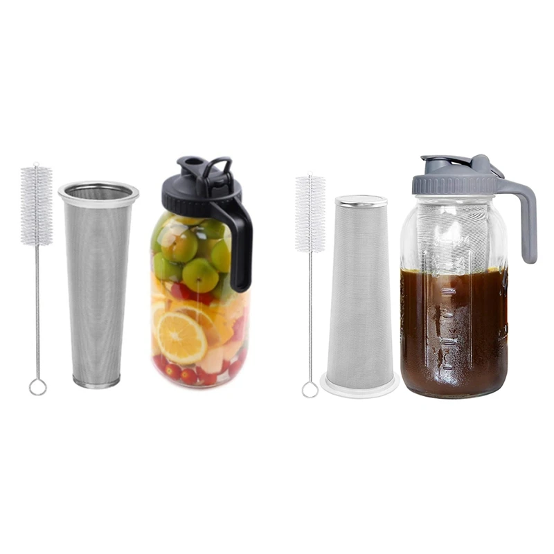 Cold Brew Coffee Maker 64Oz Cold Brew Pitcher With Stainless Steel Super Dense Filter For Iced Brew Coffee, Ice Tea
Cold Brew Coffee Maker 64Oz Cold Brew Pitcher With Stainless Steel Super Dense Filter For Iced Brew Coffee, Ice Tea