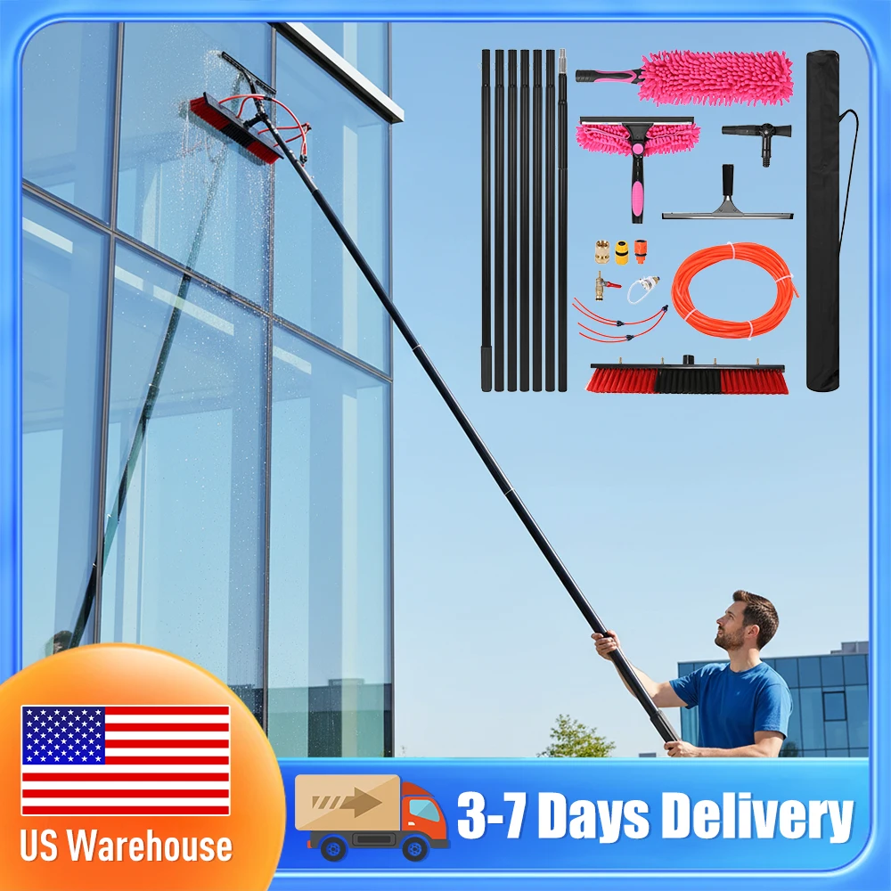 Extendable Water Fed Pole Kit with 180° Rotating Brush Head Lightweight Aluminum Telescopic Pole Solar Panel Cleaner for Roof
Extendable Water Fed Pole Kit with 180° Rotating Brush Head Lightweight Aluminum Telescopic Pole Solar Panel Cleaner for Roof