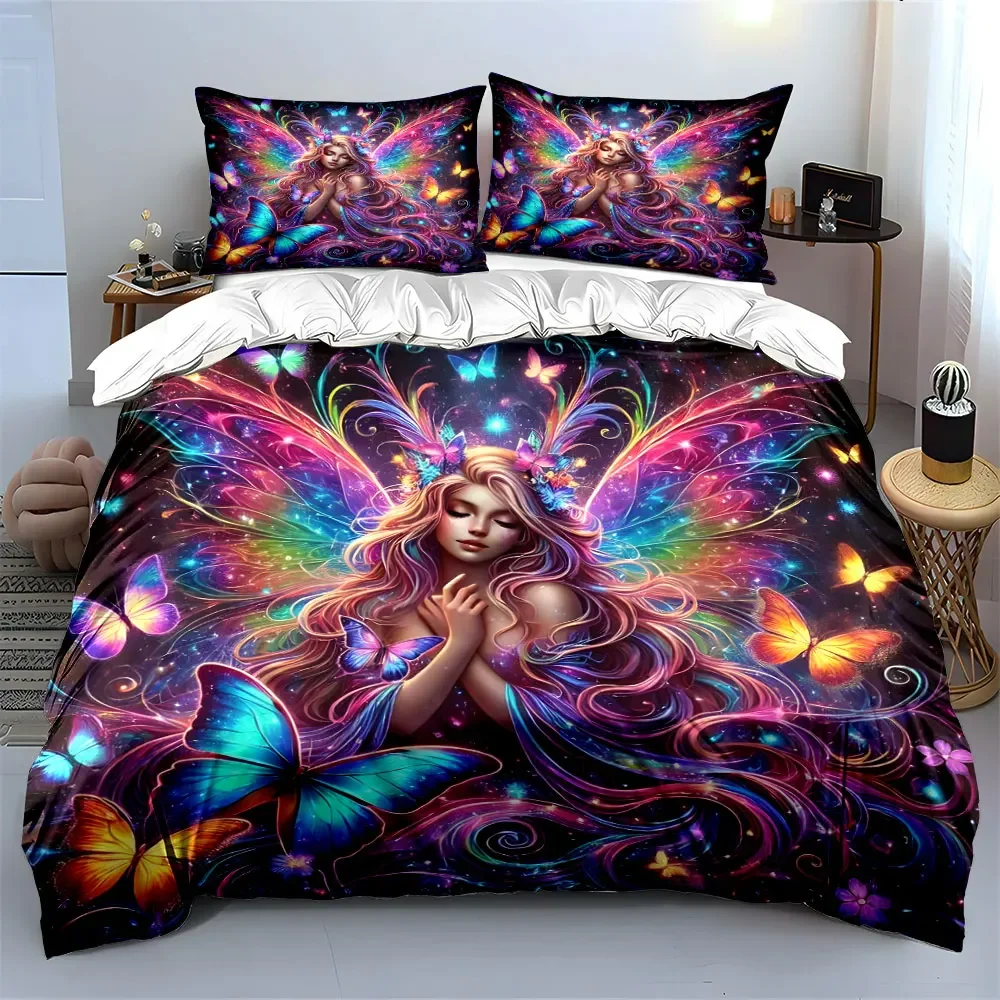Butterfly Fairy Art Decor Set Bedding Set with 1 Duvet Cover 2 Pillowcases Single Double King Queen, Gift
Butterfly Fairy Art Decor Set Bedding Set with 1 Duvet Cover 2 Pillowcases Single Double King Queen, Gift
