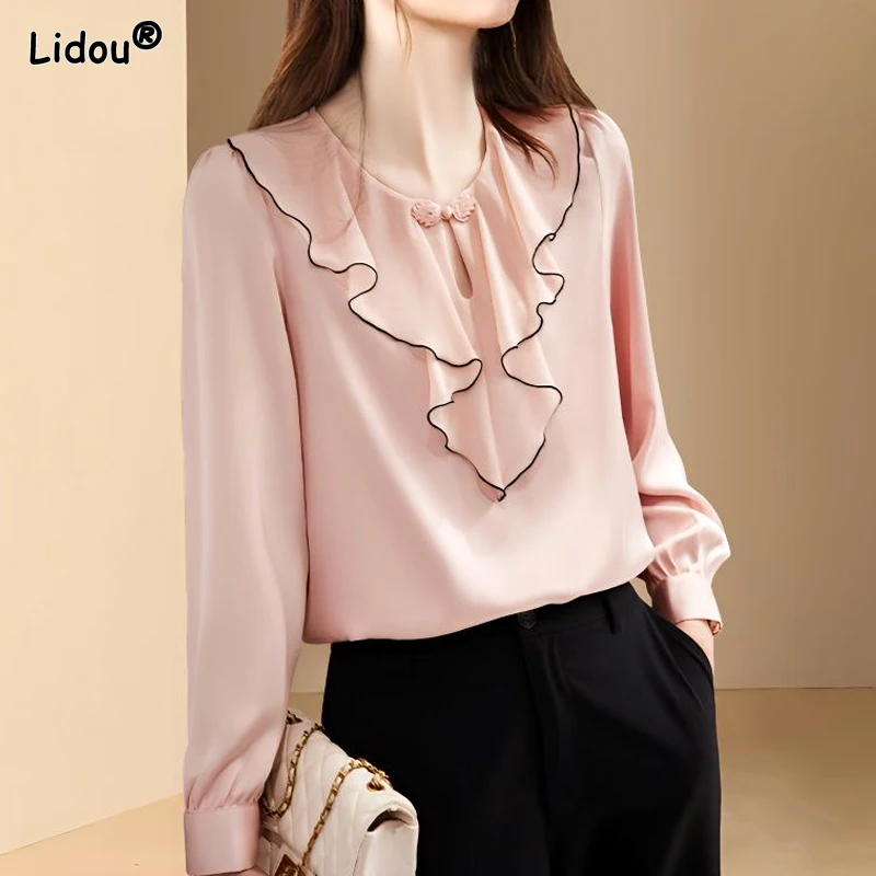 2023 New Women's Clothing Fashion Loose Round Neck Solid Color Patchwork Temperament Ruffles Spring Summer Thin Casual T-Shirts
2023 New Women's Clothing Fashion Loose Round Neck Solid Color Patchwork Temperament Ruffles Spring Summer Thin Casual T-Shirts