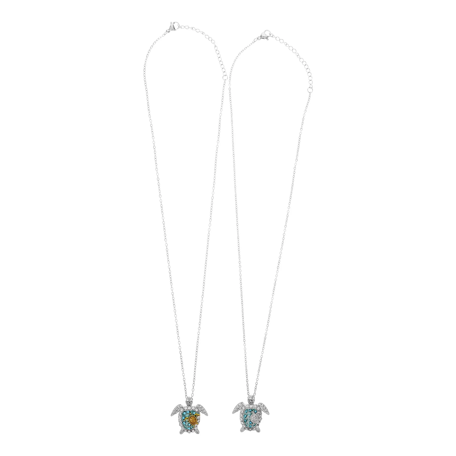 2 Pcs Turtle Couple Necklace Sea Jewelry turtle for Women Party Decorations Rhinestones Cartoon Pendant Lovers
2 Pcs Turtle Couple Necklace Sea Jewelry turtle for Women Party Decorations Rhinestones Cartoon Pendant Lovers