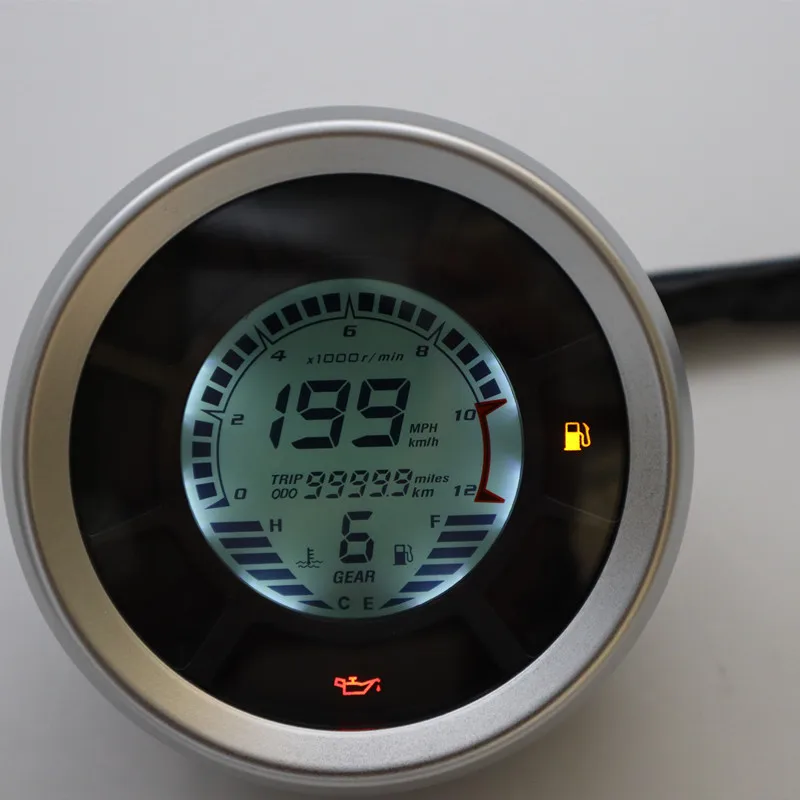 Intelligent Library 12000RPM 199km/h Universal LCD Digital Odometer Cylinders Gear Round Tachometer Trip Meter
Intelligent Library 12000RPM 199km/h Universal LCD Digital Odometer Cylinders Gear Round Tachometer Trip Meter