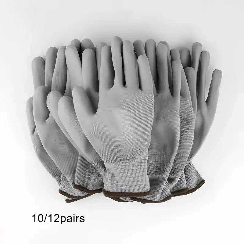 10/12Pairs Safety Work Gloves Men Women PU Coated Palm Finger Grip Anti Slip Breathable Suitable Gardening Decoration
10/12Pairs Safety Work Gloves Men Women PU Coated Palm Finger Grip Anti Slip Breathable Suitable Gardening Decoration